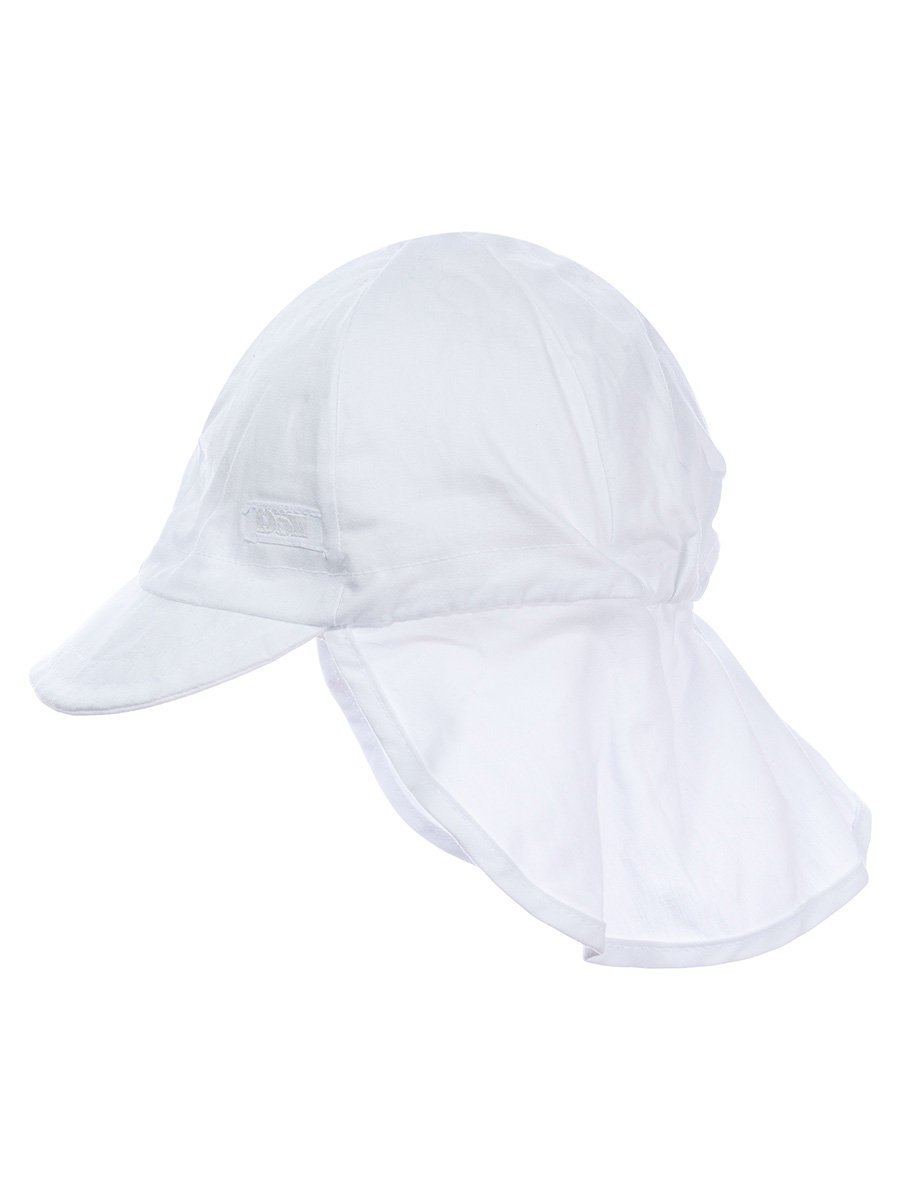 Chłopięca czapka z ochroną karku biała Döll r.49