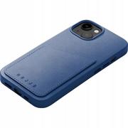 Etui i futerały do telefonów - Mujjo Etui Full Leather Wallet Case do iPhone 14 Plus niebieskie - miniaturka - grafika 1