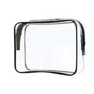 Kosmetyczki, organizery i kuferki - Przezroczysta kosmetyczka etui na kosmetyki do samolotu 24x20cm - miniaturka - grafika 1