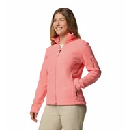 Bluzy sportowe damskie - Bluza damska Columbia Fast Trek™ II Jacket Rozmiar: L / Kolor: różowy/czarny - miniaturka - grafika 1