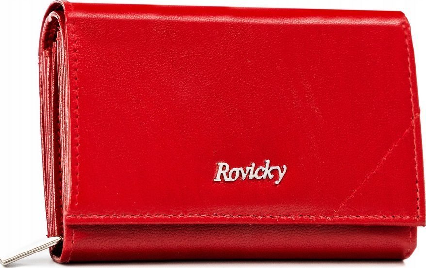 Rovicky Klasyczny portfel damski ze skóry naturalnej