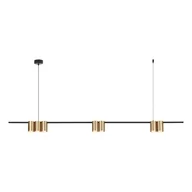 Lampy sufitowe - Lampa wisząca (listwa) GENESIS BLACK GOLD 7xGU10 - miniaturka - grafika 1