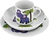Miseczki i talerzyki dla dzieci - Lubiana Zestaw naczyń dla dzieci Słoń porcelanowy - miniaturka - grafika 1