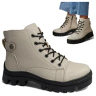 Botki damskie - Botki Damskie Jesienne Eleganckie Wsuwane Ciepłe Trzewiki Modne Potocki 37 - miniaturka - grafika 1