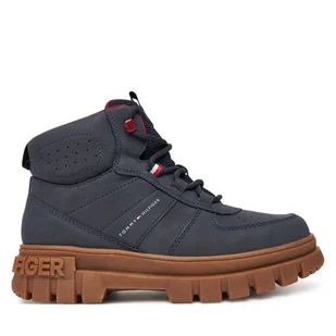 Trzewiki Tommy Hilfiger T3X5-34129-1696 D Granatowy - Buty dla chłopców - miniaturka - grafika 1