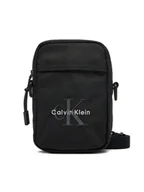 Nerki - Calvin Klein Saszetka Bold Logo Nylon Slim Reporter LV04D3231G Czarny - miniaturka - grafika 1