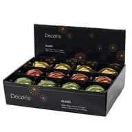 Bombki - Bombka szklana w prążki mix 3 kolorów - miniaturka - grafika 1