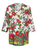 Bluzki damskie - Emily van den Bergh - Tunika damska, biały|wielokolorowy - miniaturka - grafika 1