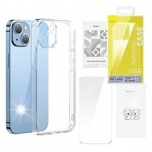 BASEUS ZESTAW OCHRONNY WYRZYMAŁE ETUI CASE I SZKŁO HARTOWANE IPHONE 14 PLUS - Akcesoria do smartwatchy - miniaturka - grafika 1