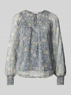 Bluzki damskie - Bluzka szyfonowa o kroju relaxed fit z kwiatowym wzorem na całej powierzchni model ‘LAUREL SHIRT’ - miniaturka - grafika 1