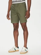 Spodenki męskie - INDICODE Szorty materiałowe Wamo 70-728 Zielony Slim Fit - miniaturka - grafika 1