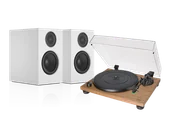 Zestawy stereo - Audio-Technica AT-LPW40WN (orzech) + A28 (biały) - miniaturka - grafika 1