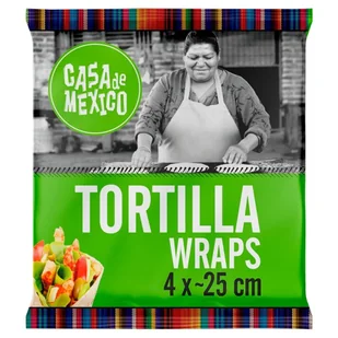 CASA DE MEXICO Wrapy 25 cm - 4 szt - Szybkie dania obiadowe - miniaturka - grafika 1