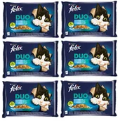 Mokra karma dla kotów - FELIX Duo Rybne Smaki w galaretce 12x(4x85g) - miniaturka - grafika 1