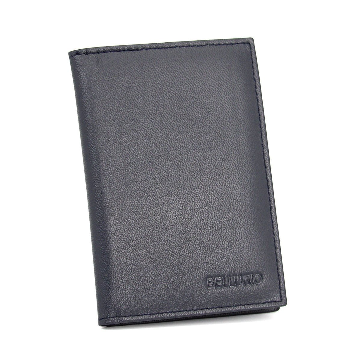 Skórzane etui z systemem RFID granatowe