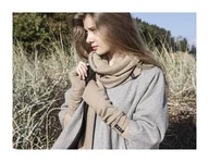 Apaszki i szaliki damskie - Circle scarf / beige - miniaturka - grafika 1