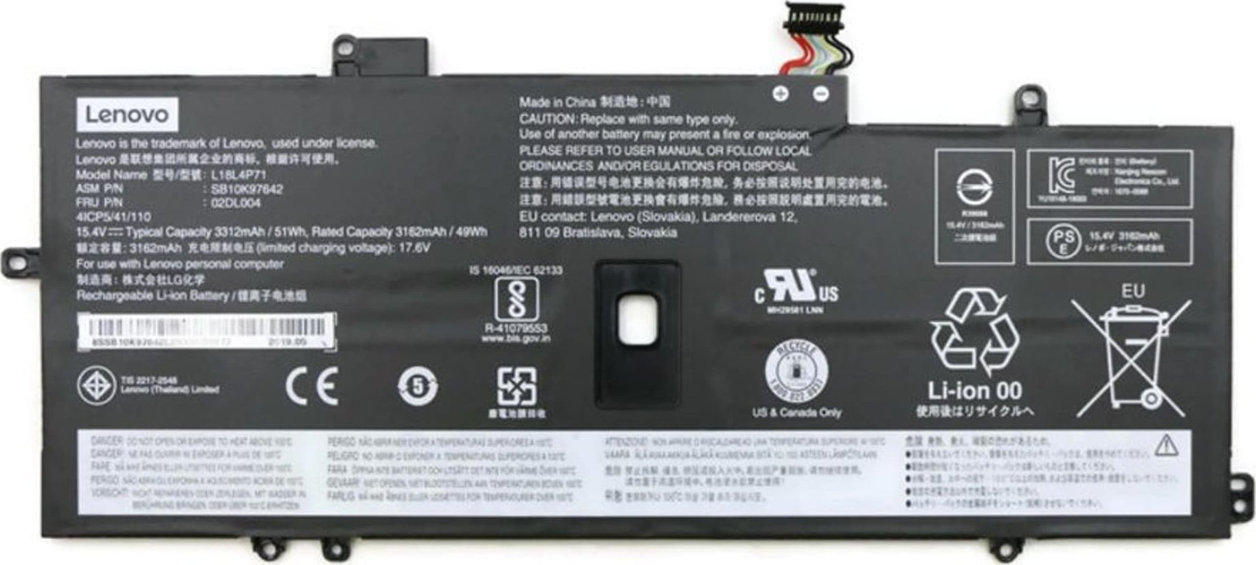 Bateria Lenovo Battery 4c, 51Wh, LiIon, SMP