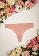 Majtki damskie - Różowe Bezszwowe Majtki Stringi Cevlun - miniaturka - grafika 1