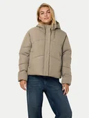 Kurtki damskie - Noisy May Kurtka zimowa Tenna 27030499 Beżowy Regular Fit - miniaturka - grafika 1