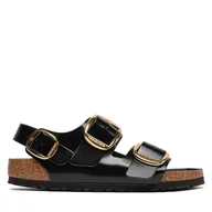 Sandały damskie - Sandały Birkenstock Milano Big Buckle 1024211 Czarny - miniaturka - grafika 1