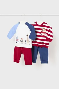 Mayoral Newborn komplet niemowlęcy 2-pack kolor czerwony - Dresy i komplety dla chłopców - miniaturka - grafika 1