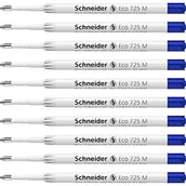 Wkłady do długopisów - Schneider Eco 725 wkład do długopisu (wyróżniony "Niebieski Anioł", grubość kreski: M) niebieski, 10 sztuk - miniaturka - grafika 1