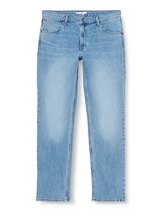 Wrangler Męskie spodnie regularne, niebieskie, W34/L34 - Spodenki męskie - miniaturka - grafika 1
