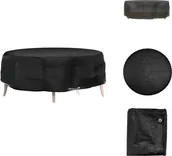 Pokrowce na meble ogrodowe - vidaXL Pokrowiec na wyspę wypoczynkową 8 oczek Ø188x50 cm okrągły - Pokrowce ochronne na meble ogrodowe - miniaturka - grafika 1