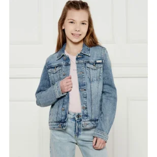 Calvin Klein Jeans Kurtka jeansowa Regular Fit - Kurtki i płaszcze dla dziewczynek - miniaturka - grafika 1