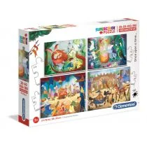 Clementoni Puzzle 20+60+100+180 elementów Super Kolor - Pewnego razu - Puzzle - miniaturka - grafika 1