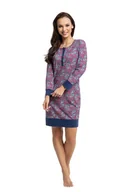 Bielizna nocna - Koszula Damska Luna Kod 117 Bordowa Paisley  3Xl - miniaturka - grafika 1