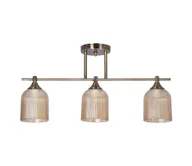 Lampy sufitowe - Żyrandol na drążku 3xE14/60W/230V mosiądz - miniaturka - grafika 1