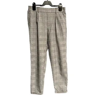 Bershka Spodnie Męskie Wygodne Stylowe Eleganckie w Kratkę Szare M - Spodnie męskie - miniaturka - grafika 1