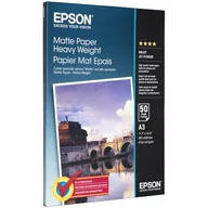 Papier do drukarek - Epson Papier Matte Heavyweight (matowy, 167g, A3 50 C13S041261 - miniaturka - grafika 1