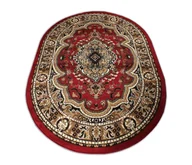 Dywany - Dywan owalny BCF Alfa 06 czerwony rozeta czerwony 120 x 170 cm - miniaturka - grafika 1