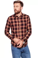 Koszule męskie - Wrangler, Koszula męska, Ls 1Pkt Shirt Madder Brown W5760Orvr, rozmiar S - miniaturka - grafika 1