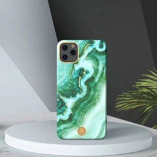 Kingxbar Marble Series eleganckie etui pokrowiec z nadrukiem marmur iPhone 11 Pro Max biało-błękitny - Etui i futerały do telefonów - miniaturka - grafika 6