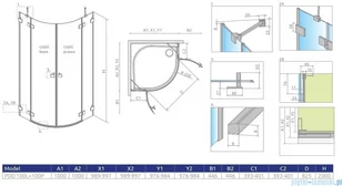 Radaway Essenza Pro Brushed GunMetal Pdd kabina 100x100 cm szczotkowany grafit 10095100-92-01L/10095100-92-01R - Kabiny prysznicowe - miniaturka - grafika 2