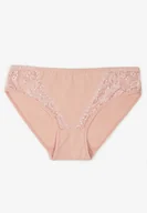 Majtki damskie - Różowe Majtki Figi z Bawełny z Ozdobną Koronką Ersenlia - miniaturka - grafika 1