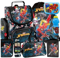 Plecaki szkolne i tornistry - 7ELEM ZESTAW  Szkolny tornister Spiderman Spider-Man piórnik worek bidon śniadaniówka portfel torba sportowa - miniaturka - grafika 1