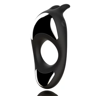 Feelz Toys Zeus Dual Vibe Cock Ring Black - Pierścienie erekcyjne - miniaturka - grafika 3