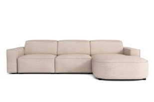 Sofa modułowa w kształcie L California narożnik tkanina Cruse beżowy prawy - Narożniki - miniaturka - grafika 1