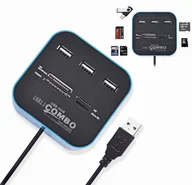 Części i akcesoria do laptopów - Hub Usb 2.0 Combo z czytnikiem kart MS/M2/SD/TF - miniaturka - grafika 1