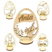 Wielkanoc - Jajko wielkanoc imię logo pisanka grawer zawieszka - miniaturka - grafika 1