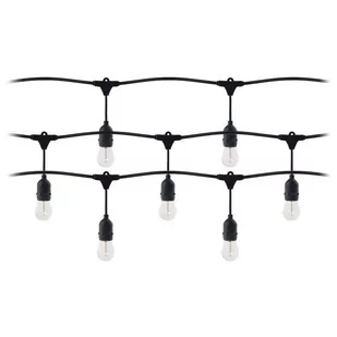 Girlanda oświetleniowa 15m (15 opraw) + 15 żarówek LED 1W E27 3000K - Lampy ogrodowe - miniaturka - grafika 1