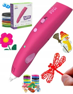 Długopis 3d 3 D Pen Różowy Myfirst Długopis Dla Dzieci Zestaw + Wkłady / Różowy - Długopisy 3D - miniaturka - grafika 1
