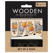 Zakładki do książek - Cozywood Zakładki drewniane do książki Kocie historie - miniaturka - grafika 1