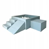 Suche baseny - Piankowy zestaw do zabawy KWADRAT/400szt. piłek- brudna mięta - DOWOLNY MIX - miniaturka - grafika 1