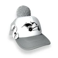 Czapki dla dzieci - Szara czapka z daszkiem Pom Pom Cap Auto - miniaturka - grafika 1