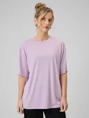 Koszulki i topy damskie - 4F T-shirt loose z modalem damski - fioletowy XL - miniaturka - grafika 1